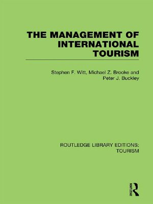 cover image of The Management of International Tourism (RLE Tourism)
